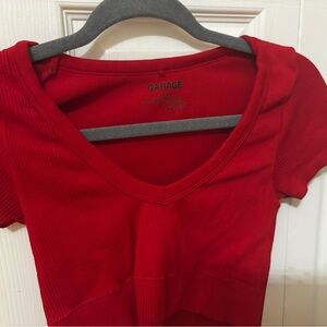 Garage Red Fitted Short Sleeve T-Shirt